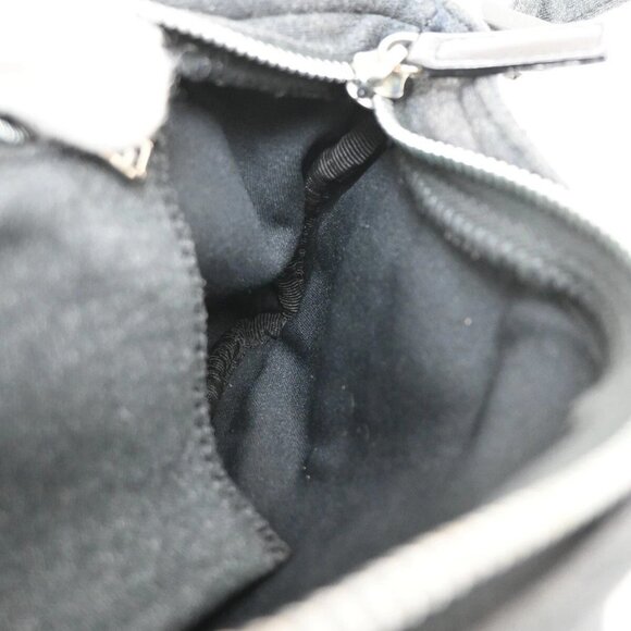 FENDI Logo Shoulder Bag Canvas Leather Gray SHW Italy 32EE760 - Picture 12 of 16